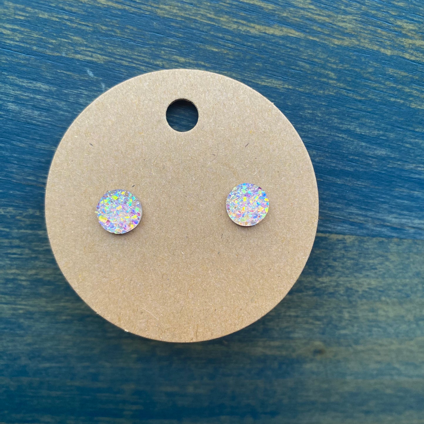 8 mm Faux Druzy Stud