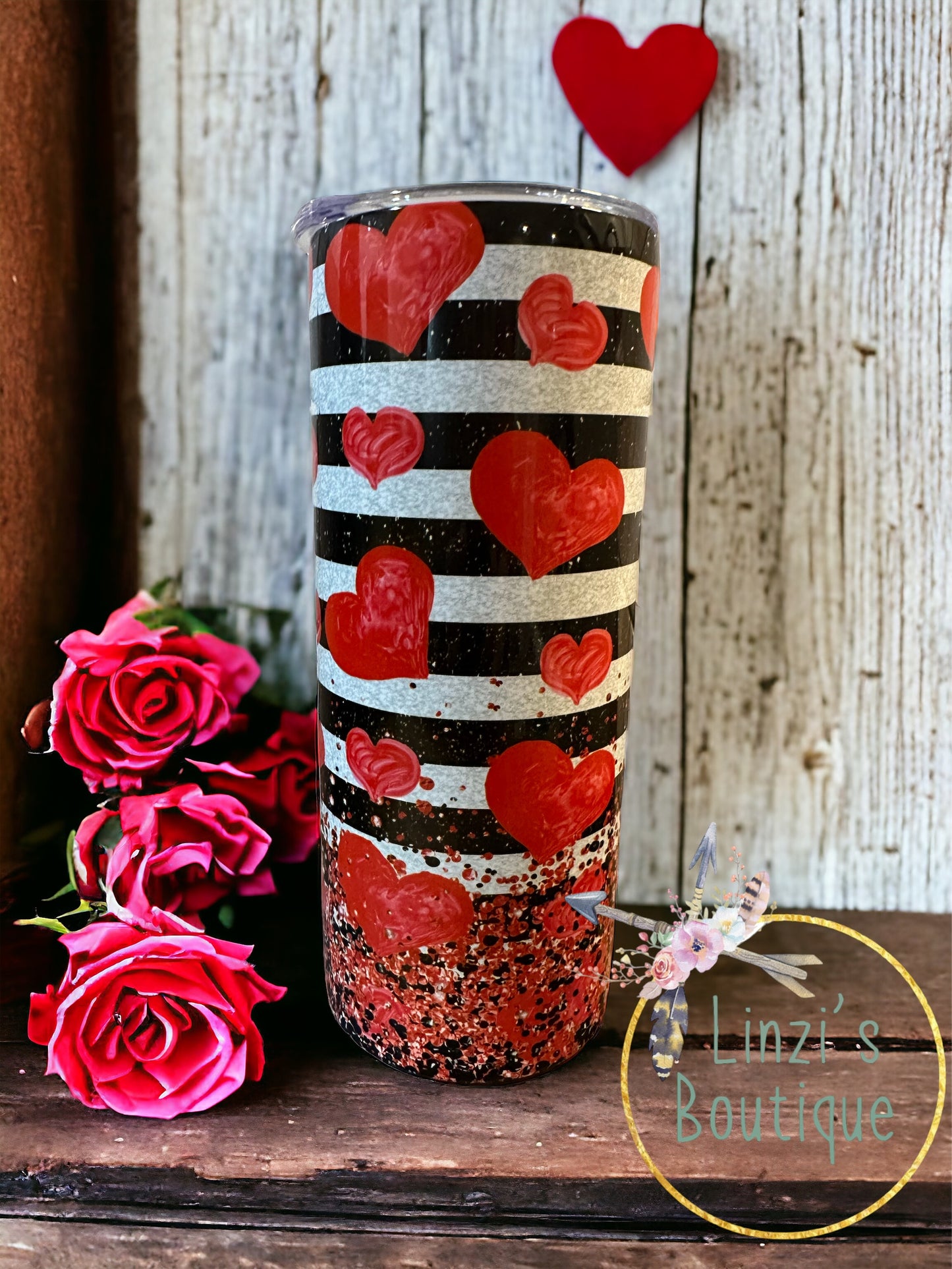 Red Hearts 20 oz Tumbler