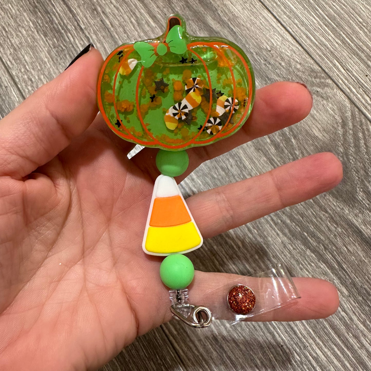 Pumpkin Shaker Badge Reel