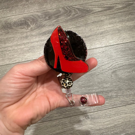 Custom High Heel Shaker Badge Reel