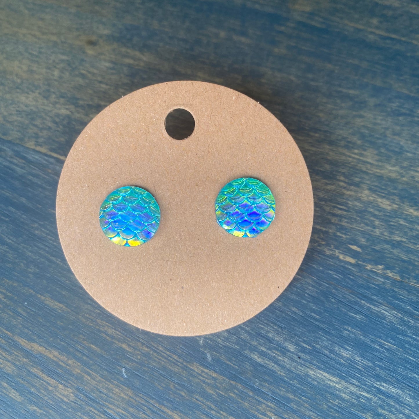 12mm Mermaid Druzy Stud