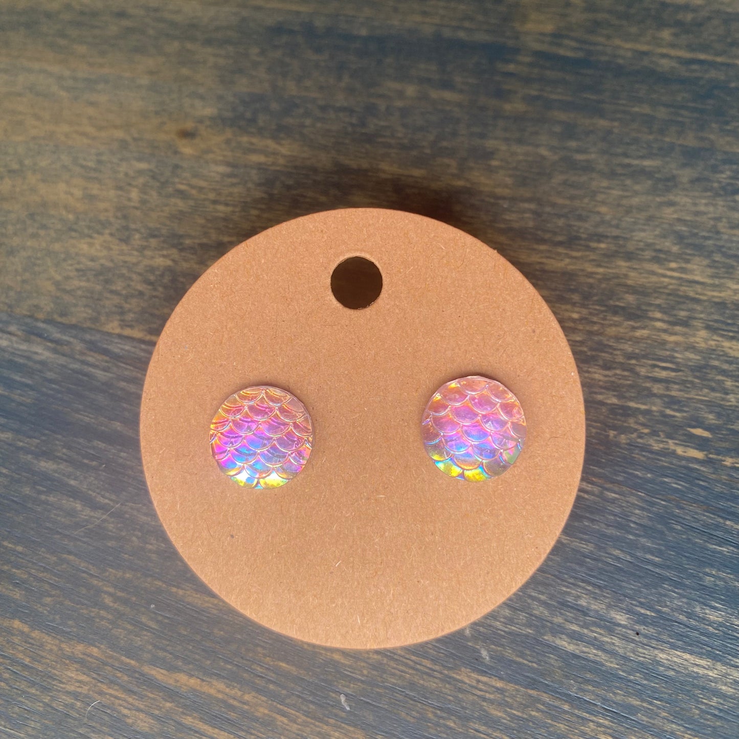 12mm Mermaid Druzy Stud