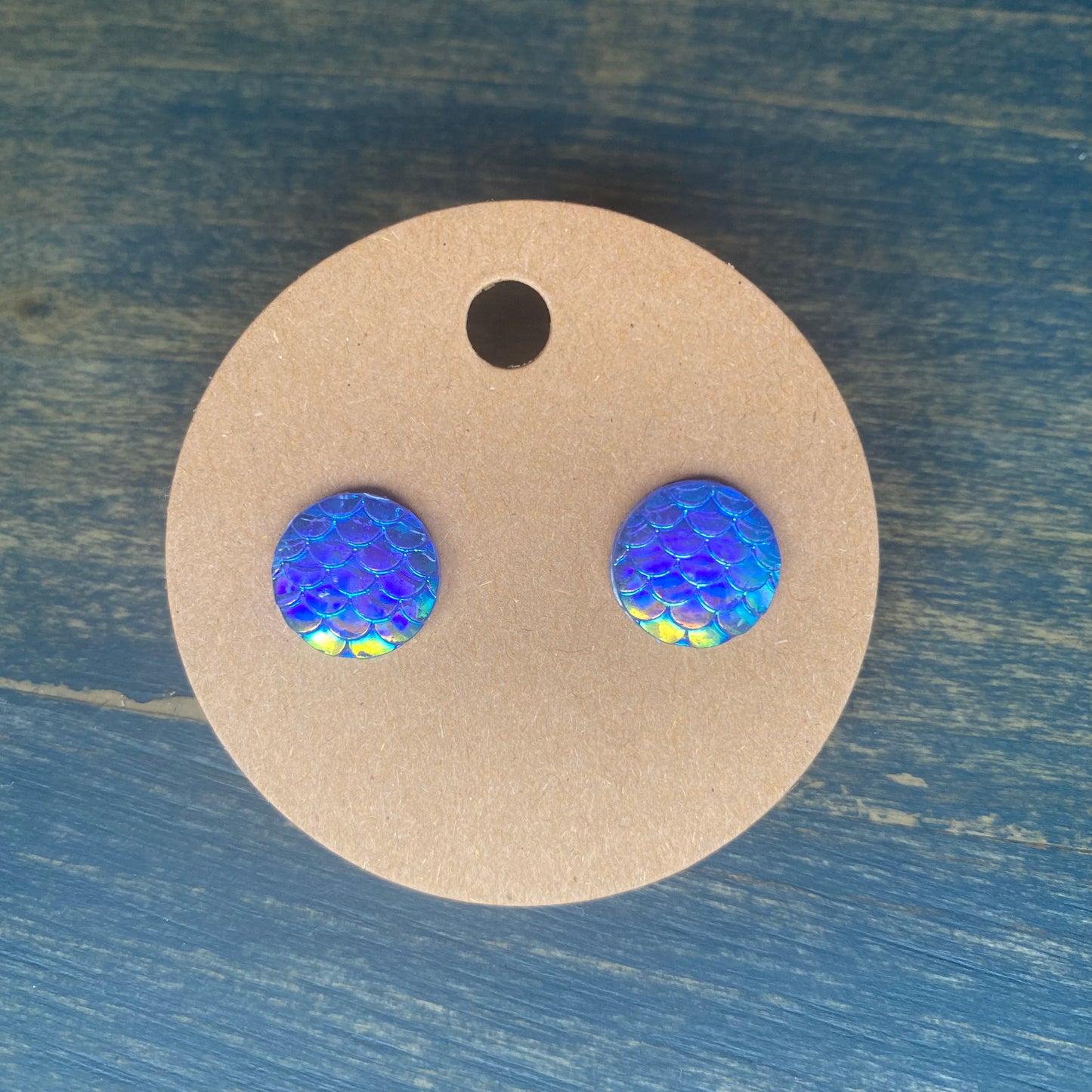 12mm Mermaid Druzy Stud