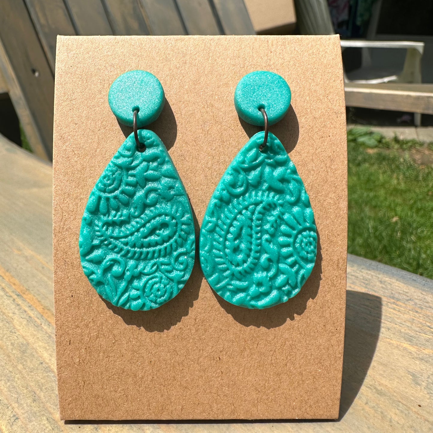 Turquoise Paisley Dangle