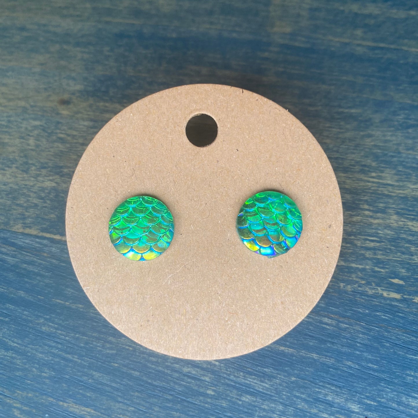 12mm Mermaid Druzy Stud