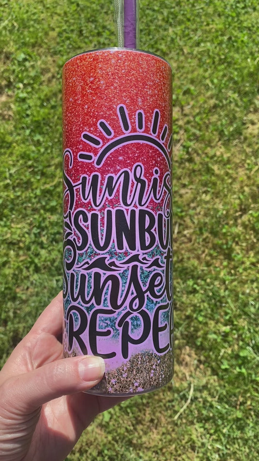 Sunset 20oz Skinny Tumbler