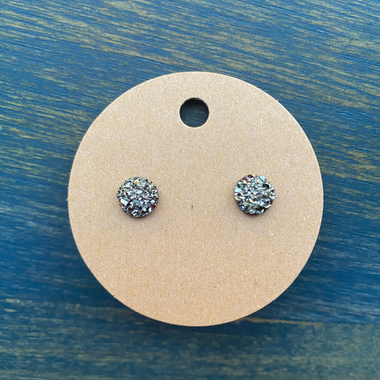 8 mm Faux Druzy Stud